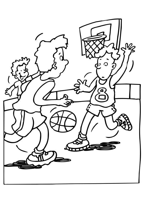 basketball hoop with the ball / Basketball | Kids printables