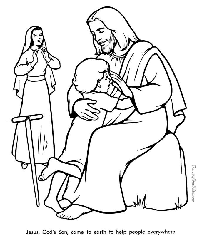 Jesus - Bible coloring pages to print