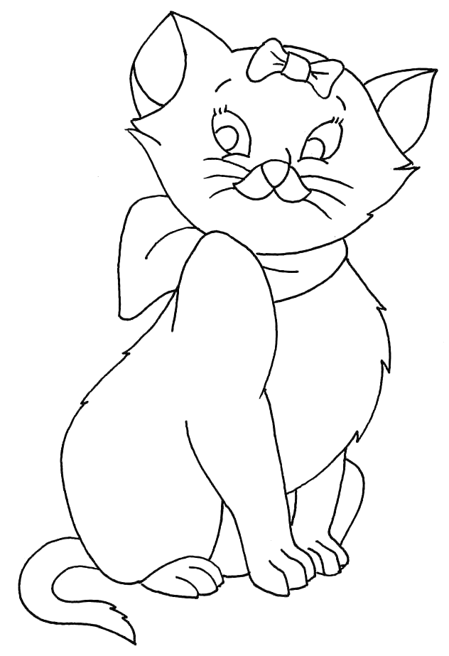 Cute Cat Coloring Pages 