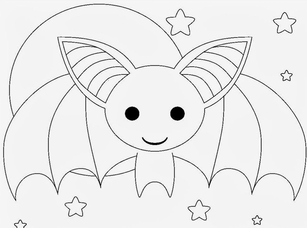 Cute Bat Coloring Sheet