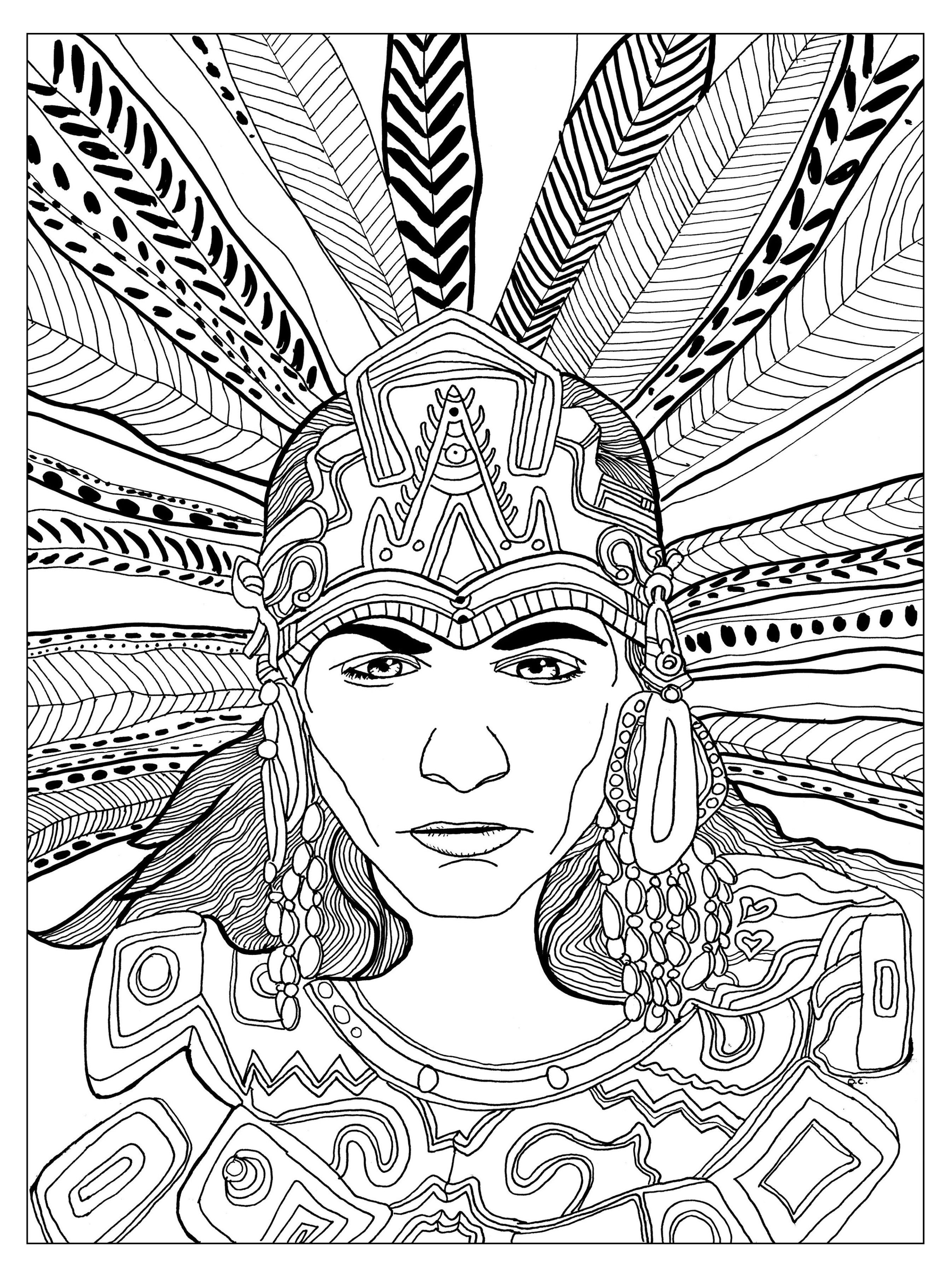 Aztec Coloring Pages Clip Art Library