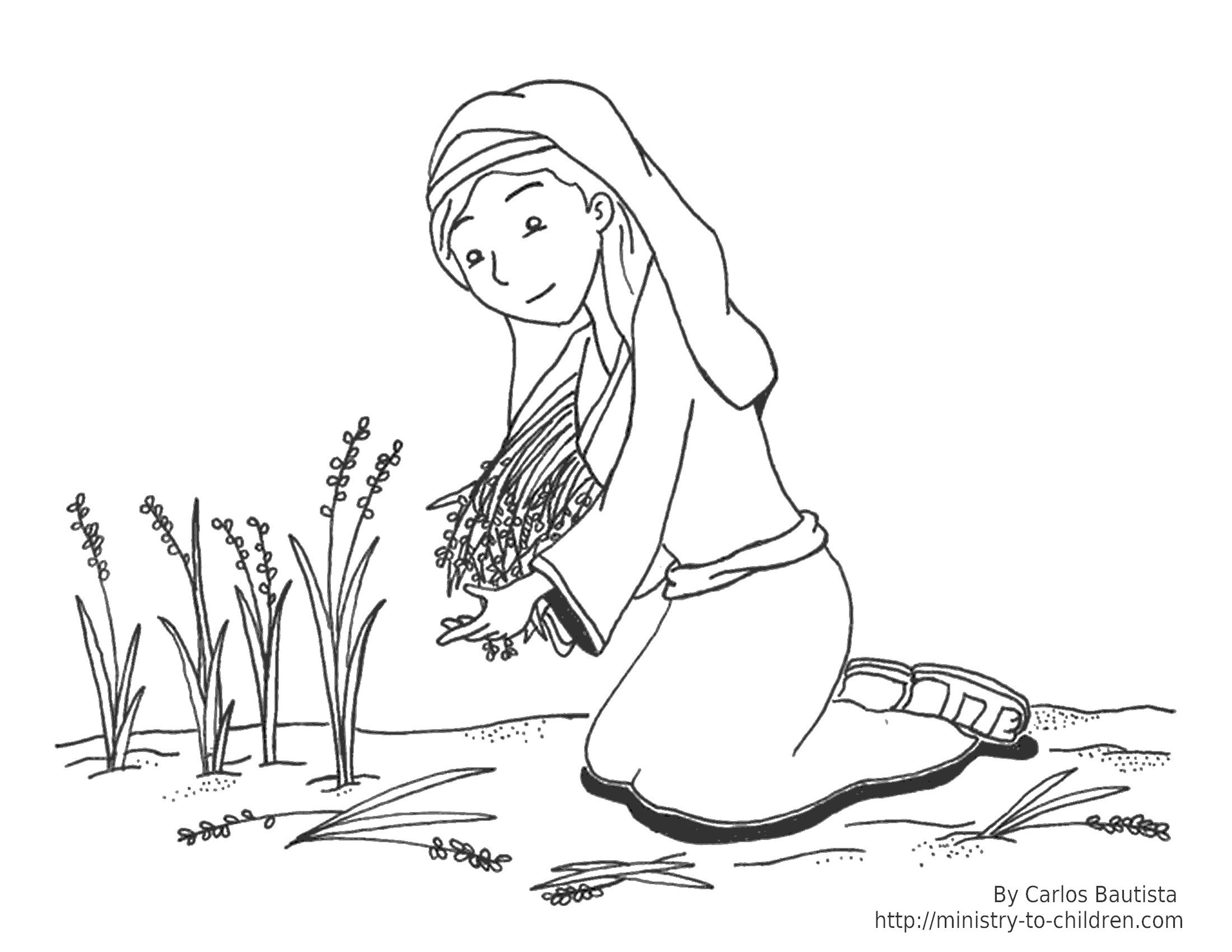 Printable Free Coloring Pagesbible Story Ruth
