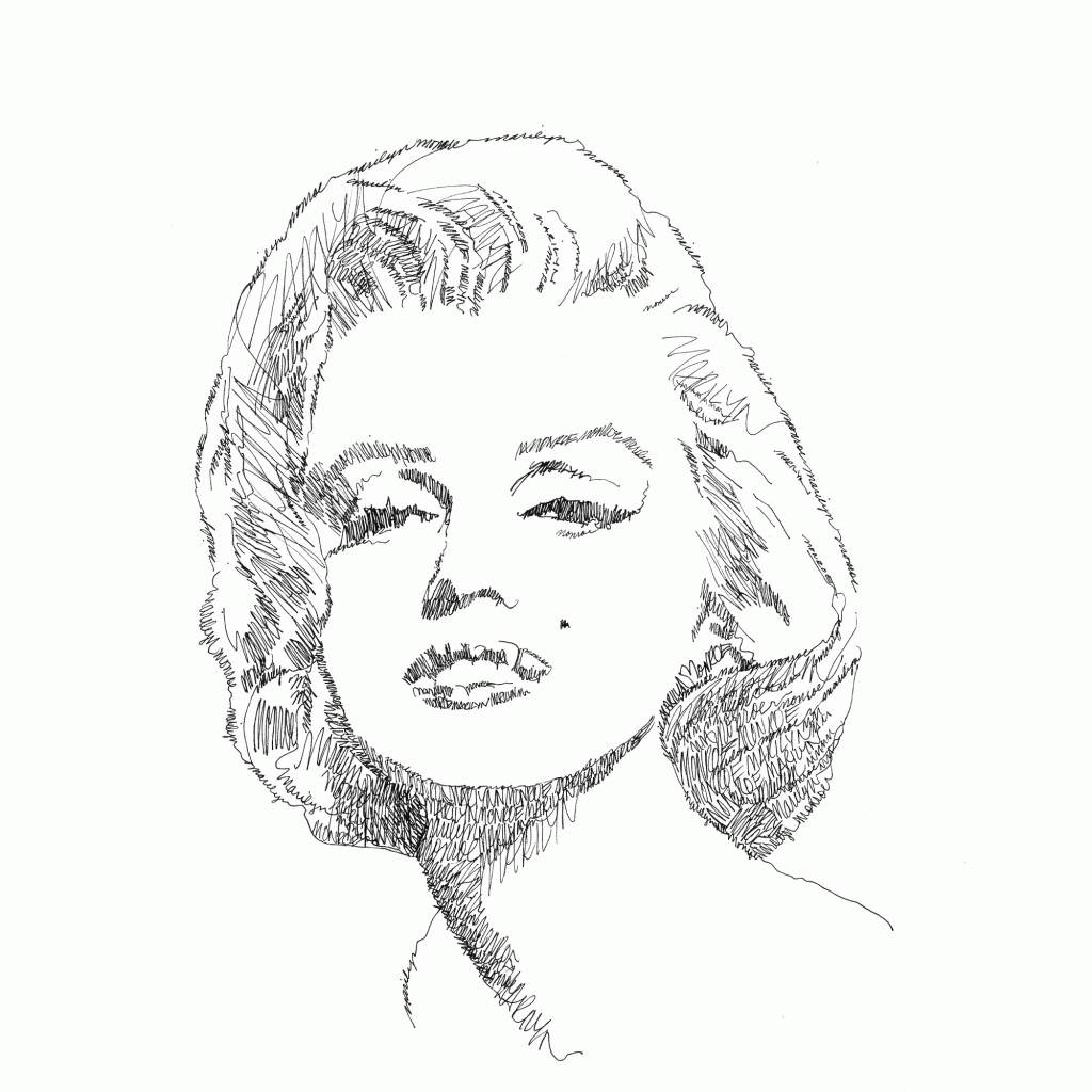 Handy Marilyn Monroe Coloring Page | Free Printable Coloring Pages