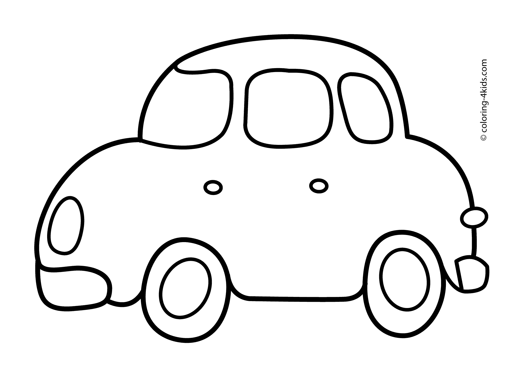 simple car coloring pages 