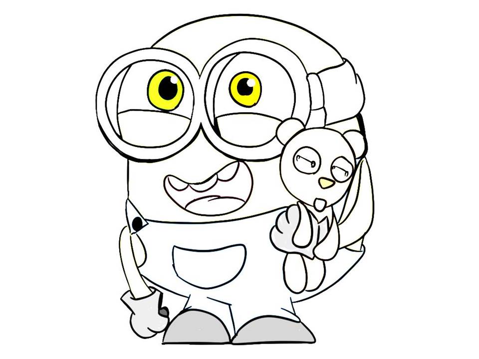 Minion Coloring Pages Bob | Free Coloring Pages