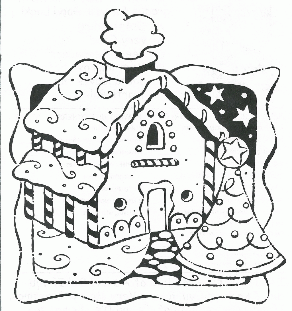 Coloring Page Gingerbread House Printable Coloring Free Christmas