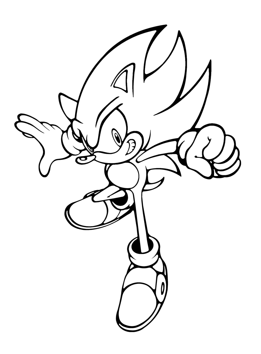 Super Sonic And Super Shadow | Coloring Pages for Kids and for Adults