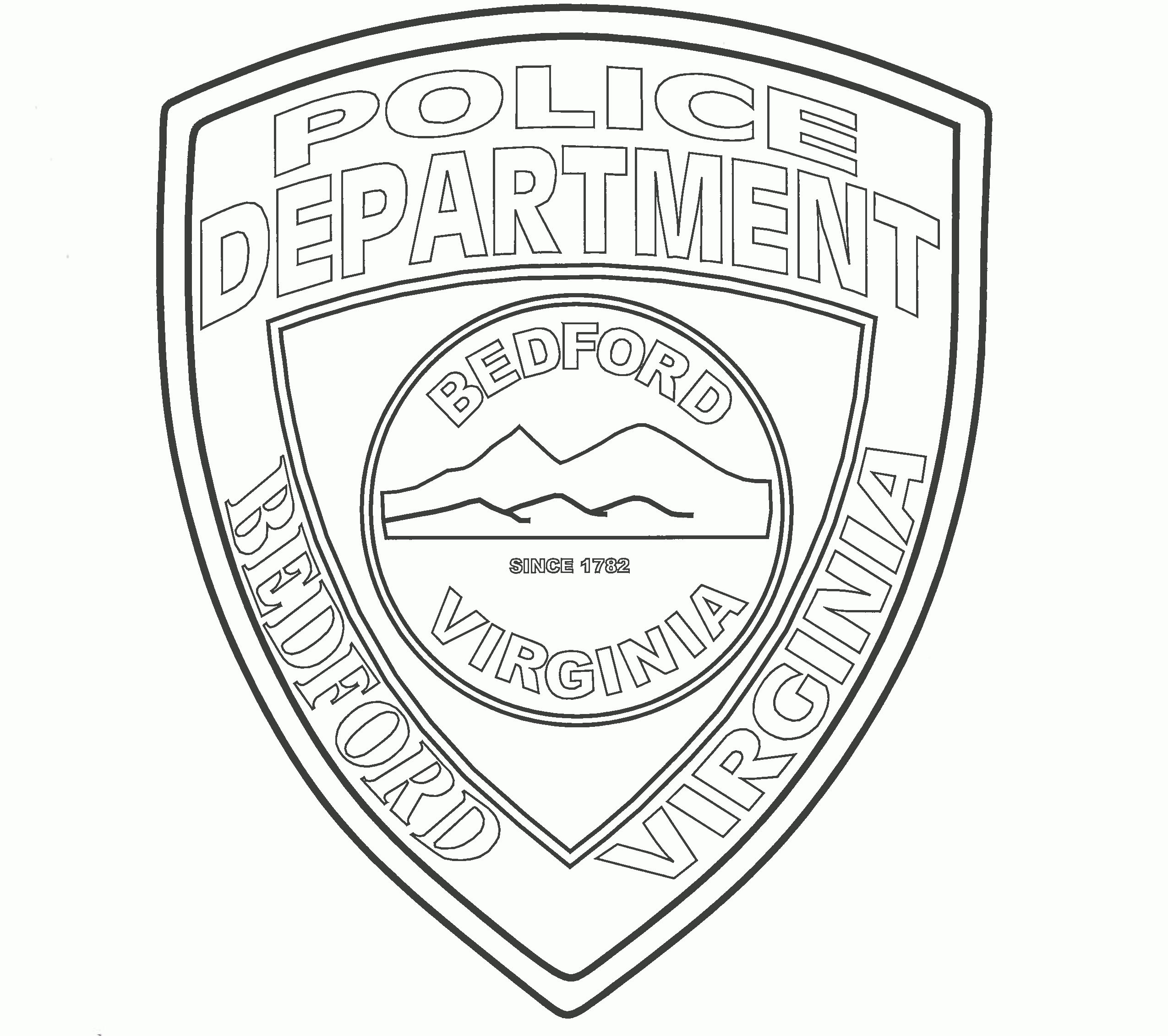 Police Badge Coloring Sheet | Coloring Pages for Kids and for Adults