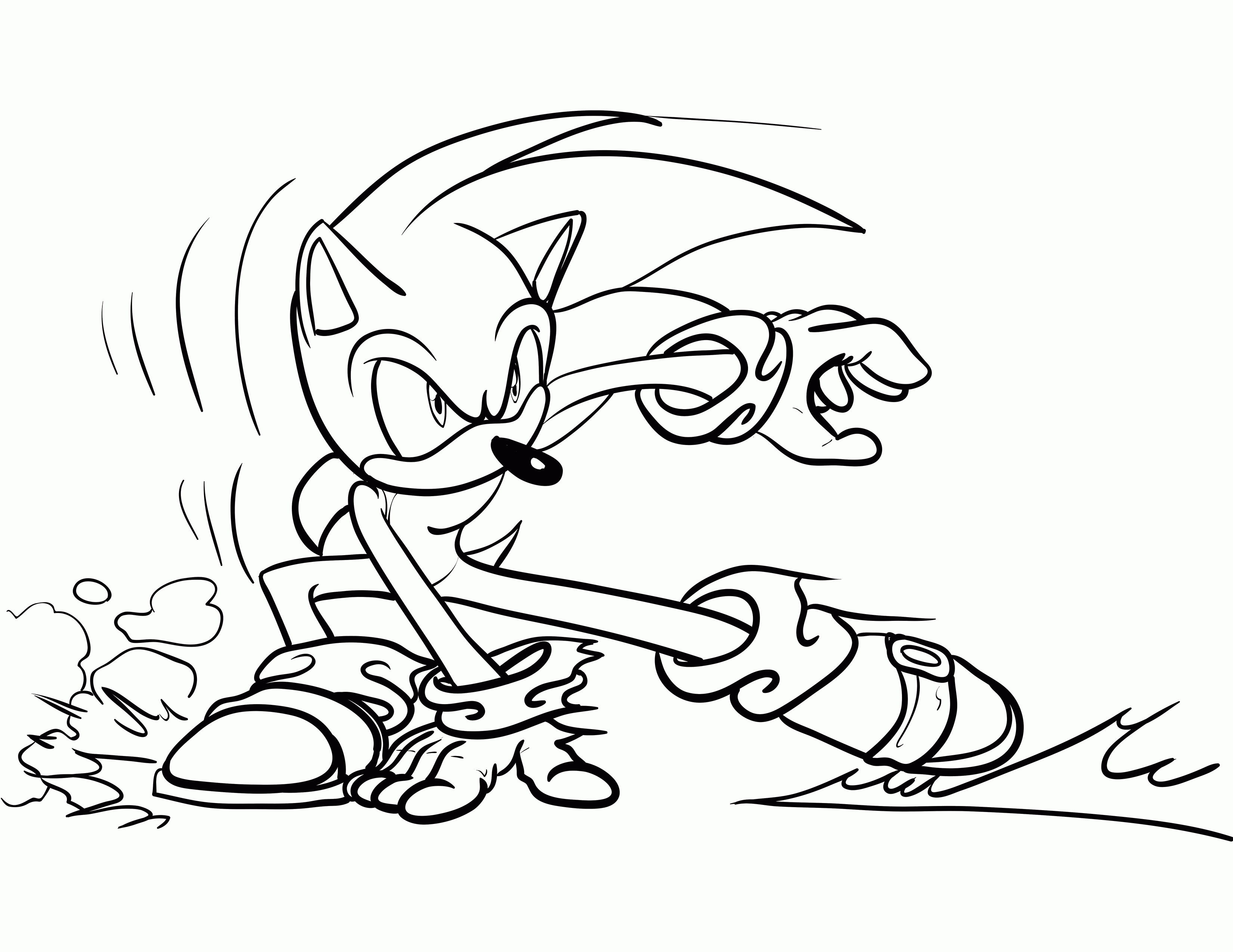 Free Sonic The Hedgehog Running Coloring Pages, Download Free Sonic The