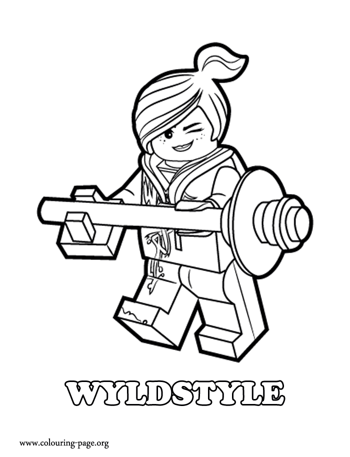 The Lego Movie - Wyldstyle, a good female fighter coloring page