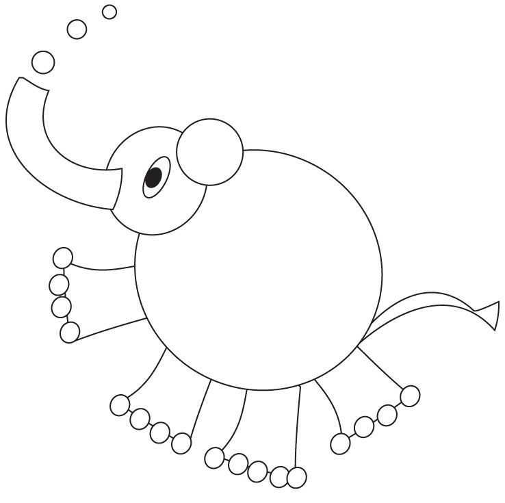 Cartoon elephant coloring page | Download Free Cartoon elephant