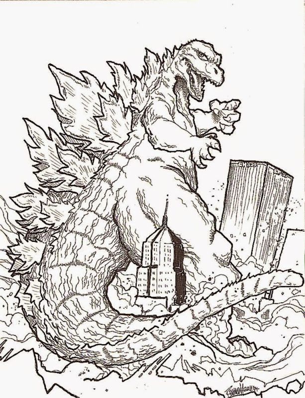 Free Printable Godzilla Coloring Pages Download Free Clip