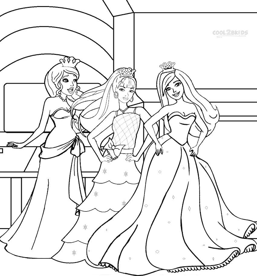 Barbie Princess Coloring Pages | Cool2bKids