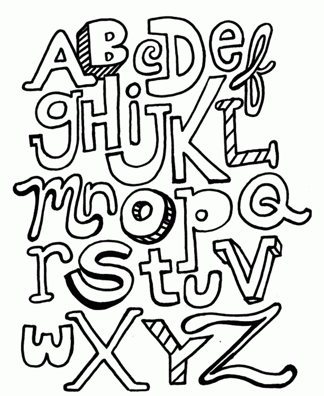 Alphabet Coloring Pages  Free Letter Coloring Pages Alphabet