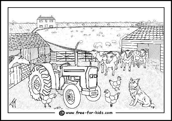 Farm Coloring Pages For Kids Clip Art Library