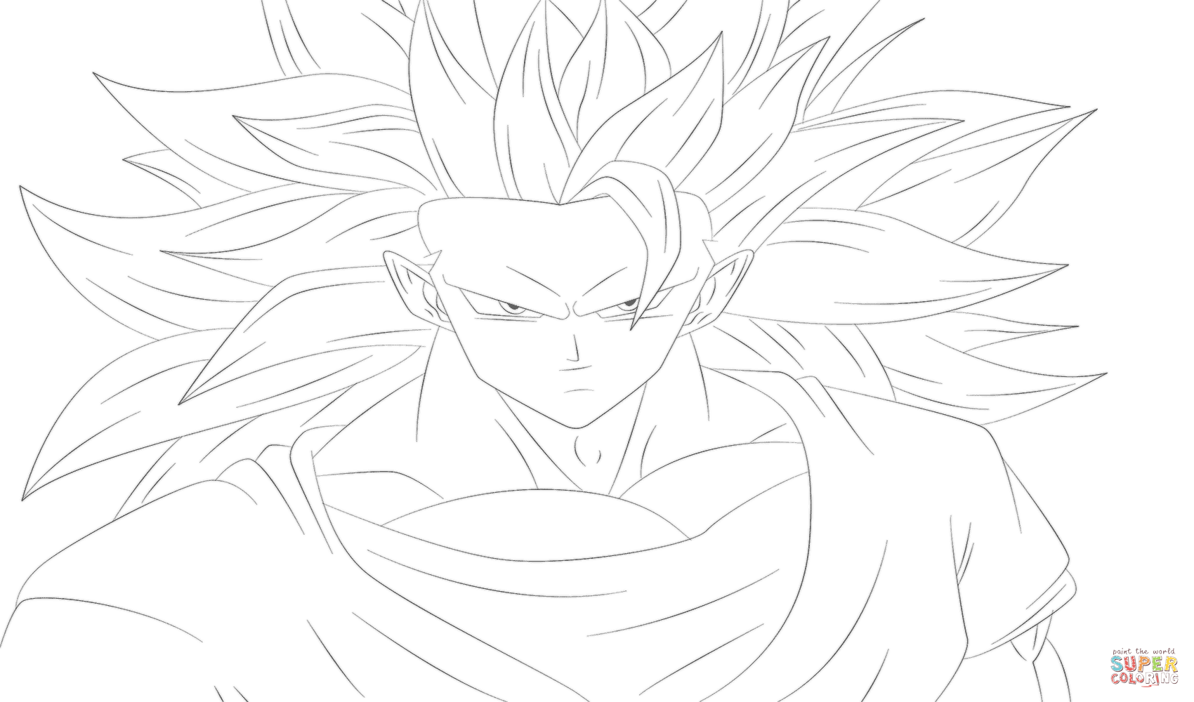 Goku from Dragon Ball Z coloring page | Free Printable Coloring Pages