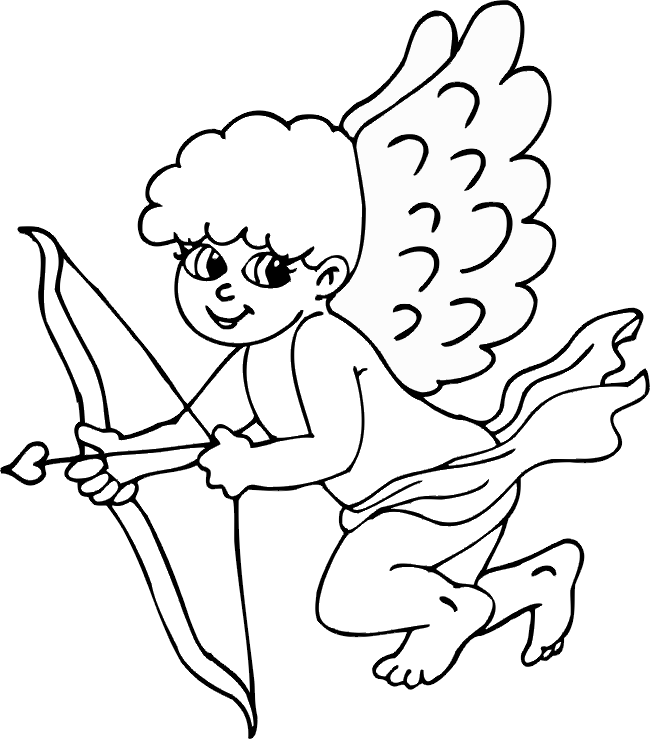 Cupid coloring pages to download and print for free
