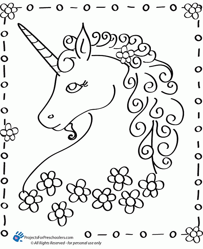 Unicorn Free Printable Coloring