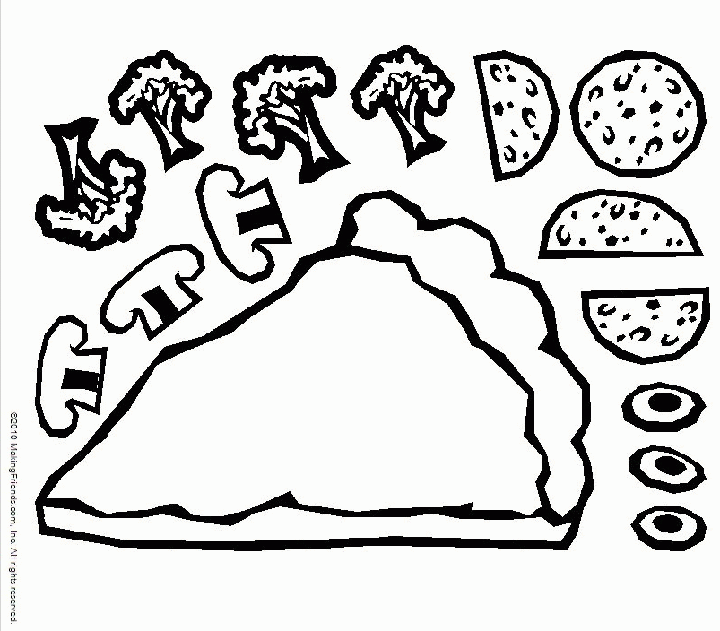 Free Pizza Coloring Sheet, Download Free Clip Art, Free