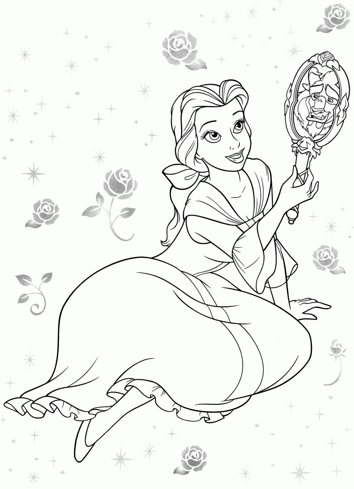 Free Disney Coloring Pages Belle, Download Free Disney Coloring Pages