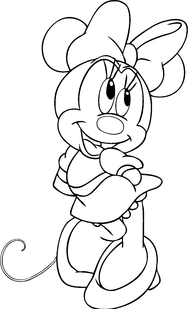 Minnie Mouse Clipart Black And White |Free coloring on Clipart Library