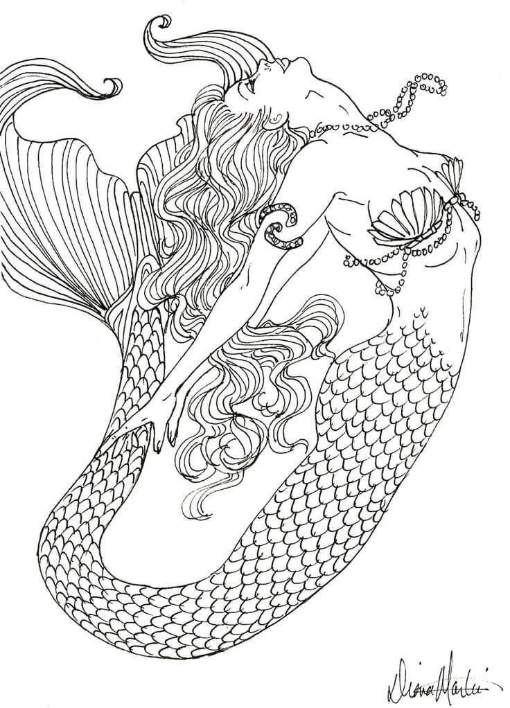 Detailed | Coloring Pages For Adults Free Fairy Tale Coloring-1247