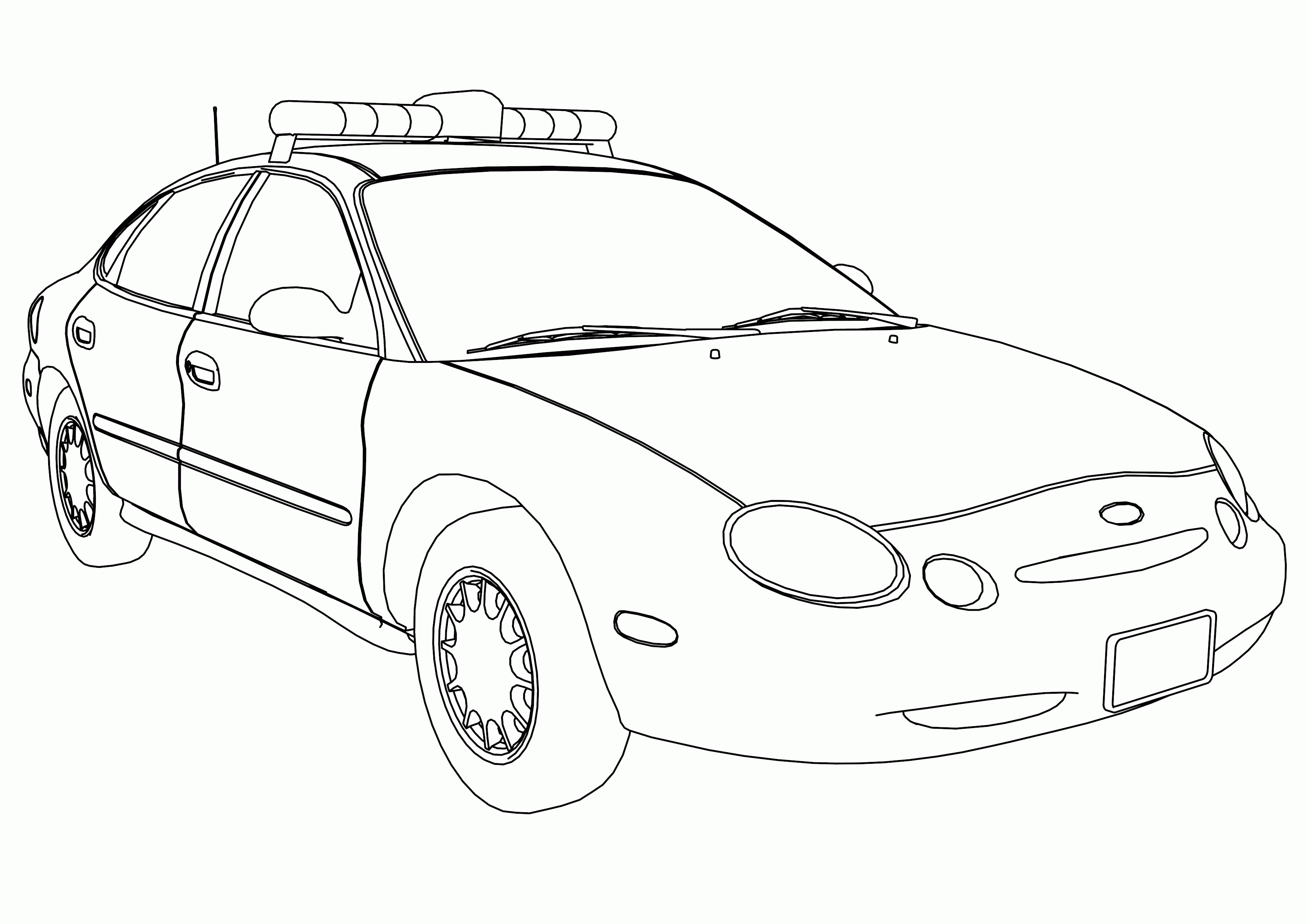 Ford taurus police car coloring page