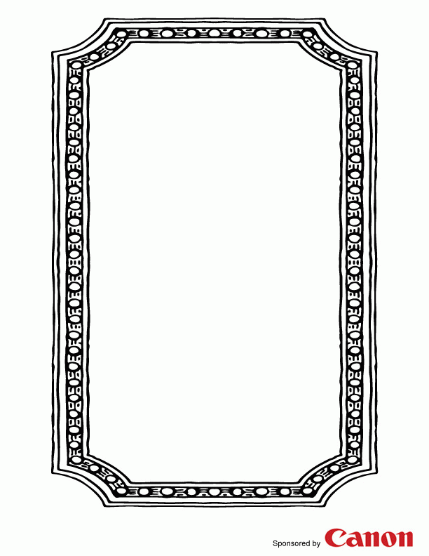 Printable Photo Frame Template Clip Art Library