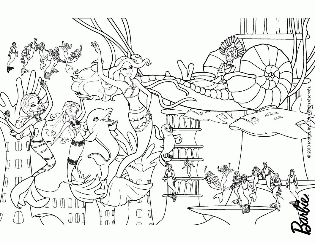 barbie dreamtopia mermaid coloring pages - Clip Art Library