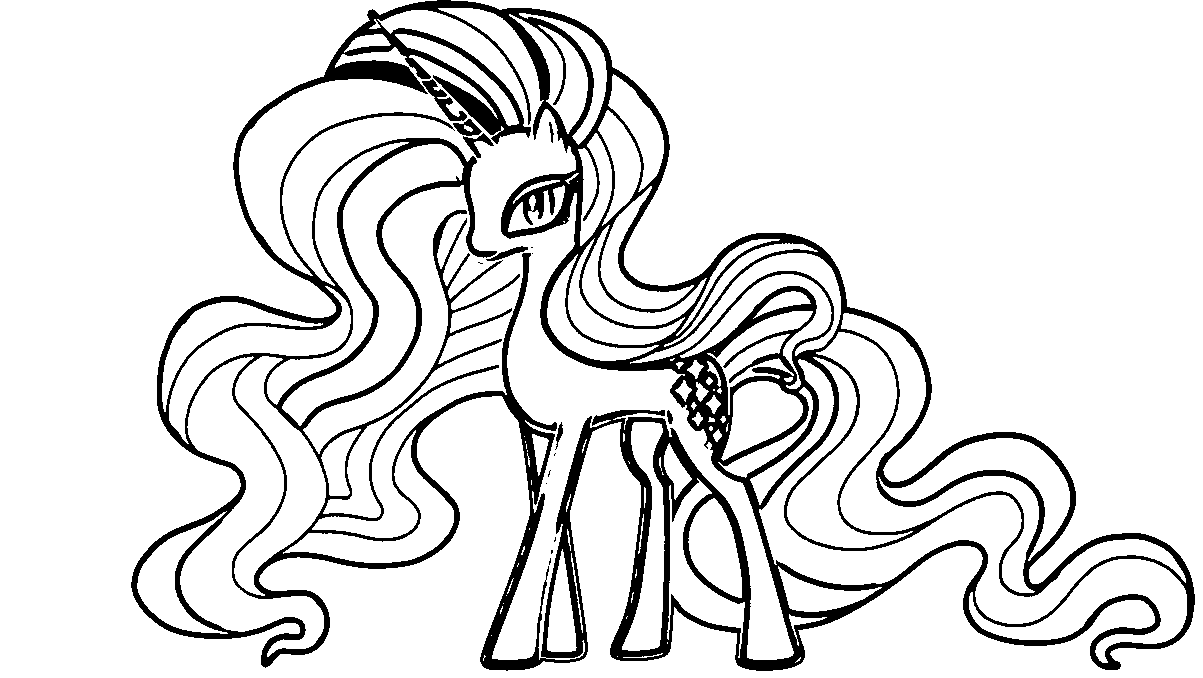 Free Coloring Page For My Little Pony Rarity, Download Free Coloring