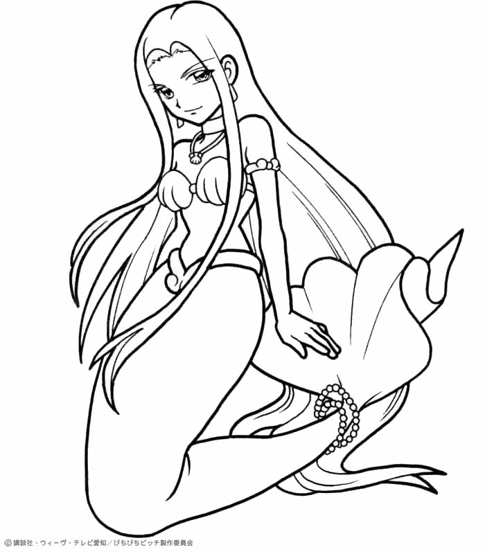Blank Coloring Pages Of Mermaids | Coloring Pages For All Ages