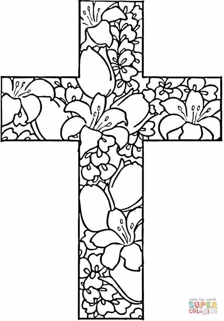 Free Easter Cross Coloring Page Download Free Easter Cross Coloring