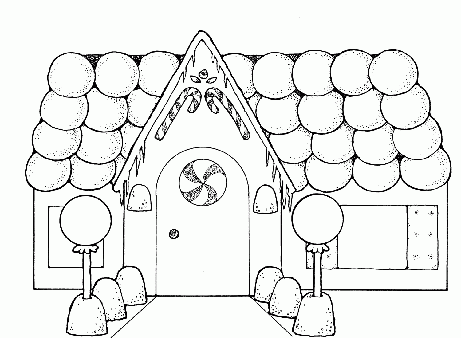 Simple Free Printable House| Coloring Pages for Kids 