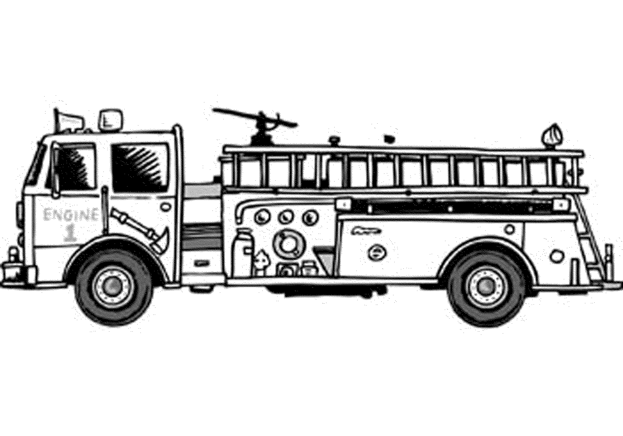 fire truck coloring template Clip Art Library