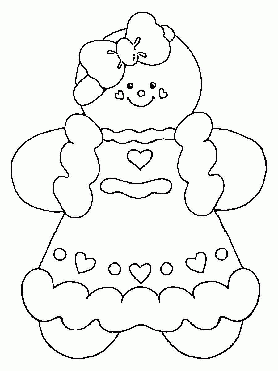 coloring pages gingerbread girl