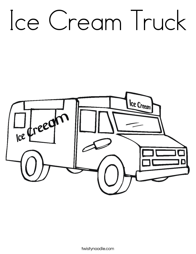 ice cream truck coloring page