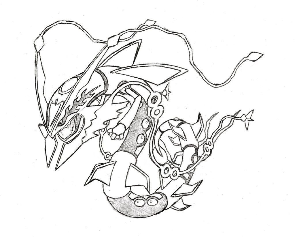 Rayquaza | Coloring Pages for Kids and for Adults