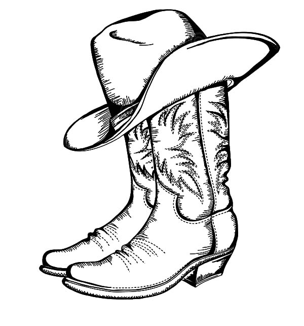 Free Cowboy Hat Coloring Page, Download Free Cowboy Hat Coloring Page