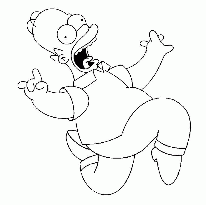 Homer Simpson Colouring Pages Clip Art Library