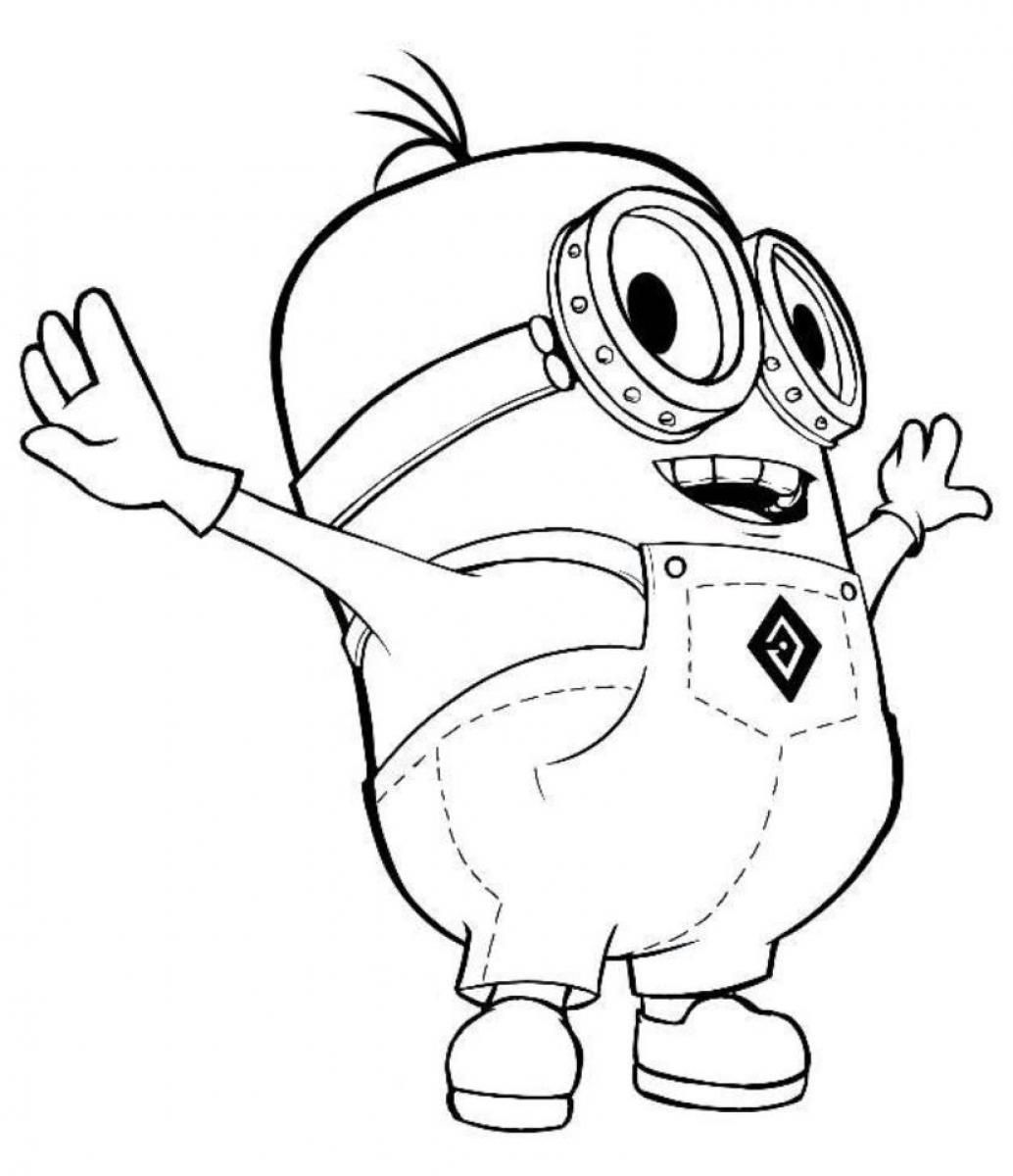  Minion From Despicable Coloring Pages - Bob Minion