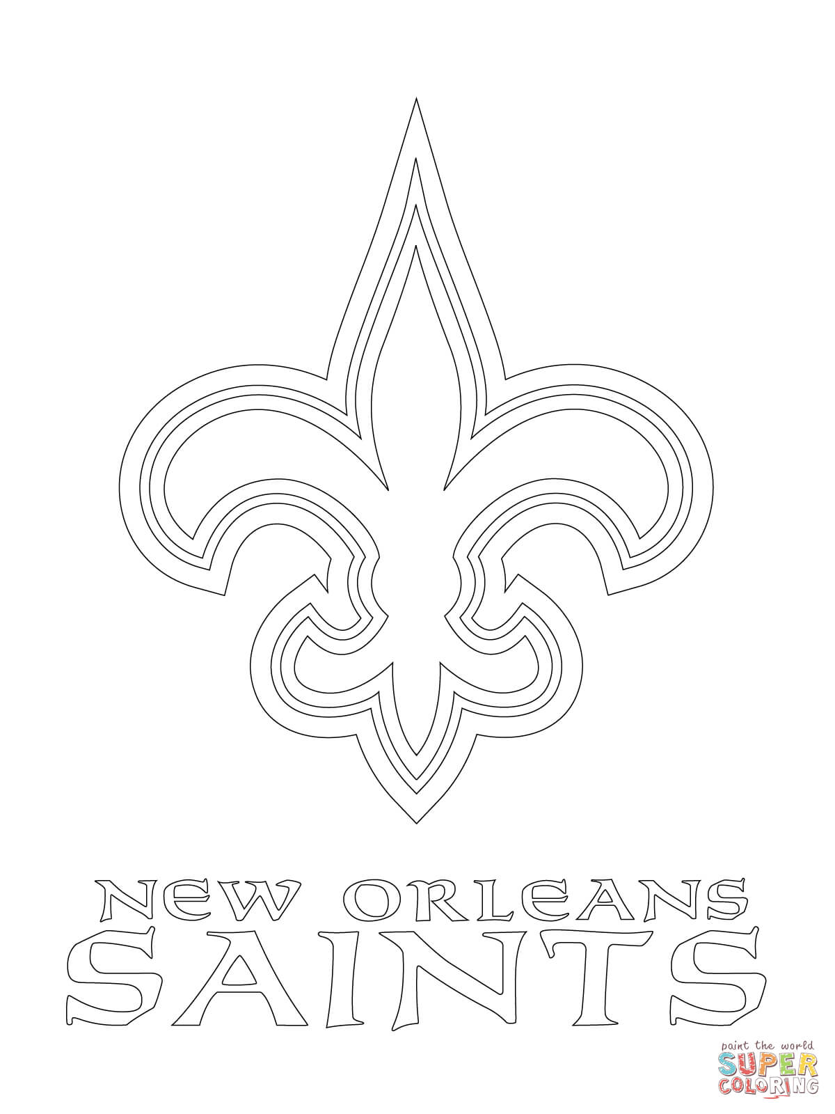 New Orleans Saints Logo coloring page | Free Printable Coloring Pages