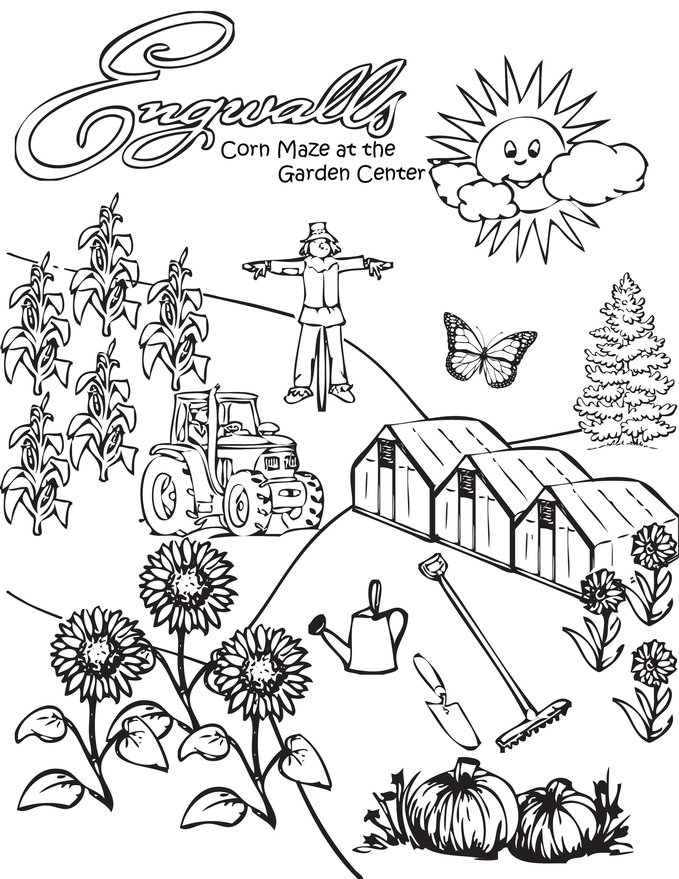 Farm coloring page