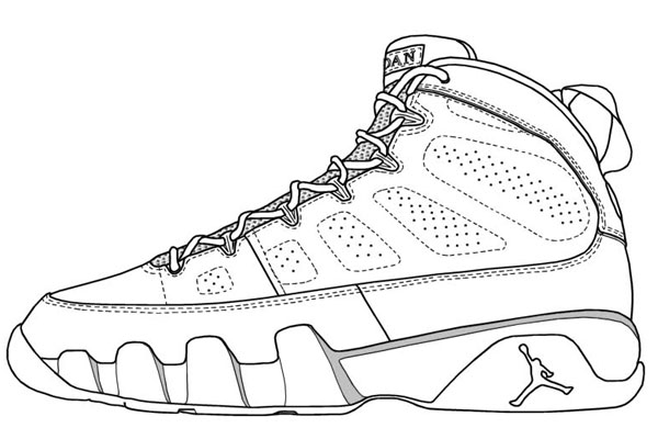 Jordan Shoe Coloring Page - Air Jordan