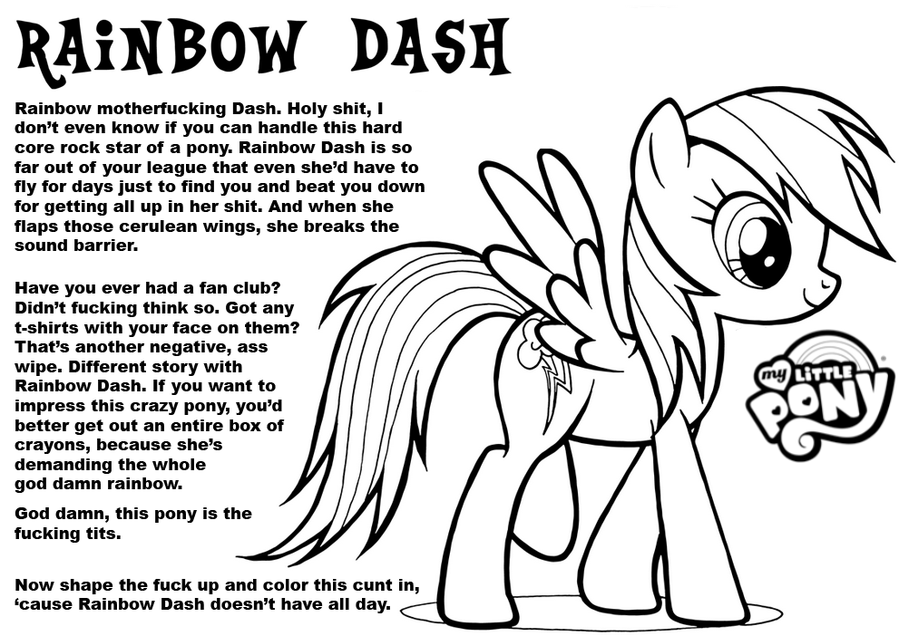 Free Printable Rainbow Dash Coloring Pages | Coloring