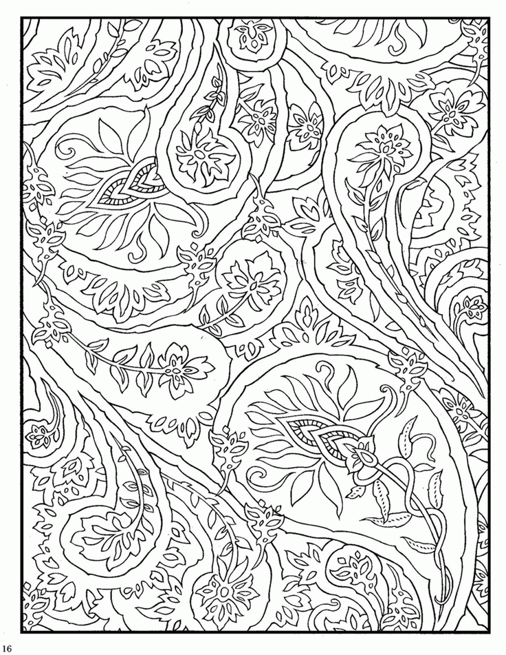  Free Printable Paisley Coloring Pages - Adult Paisley