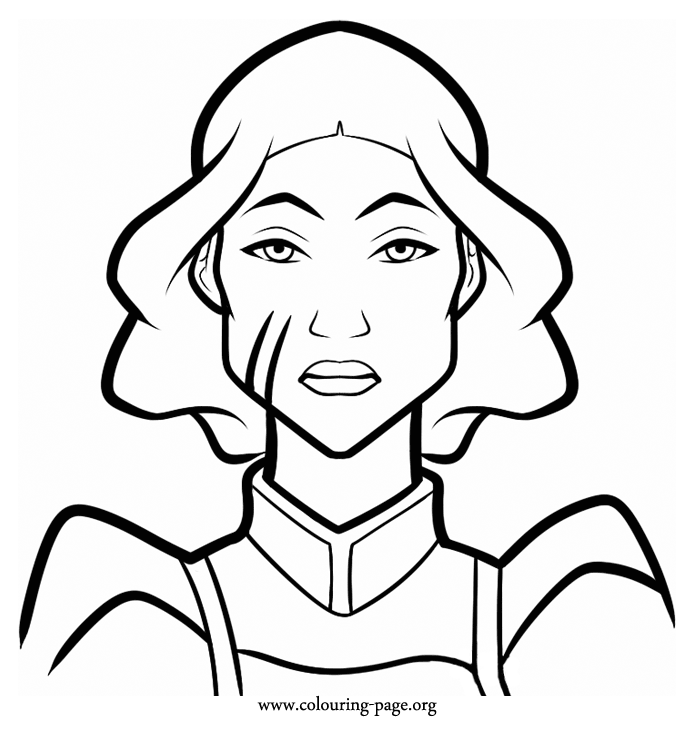 The Legend of Korra - Chief Lin Beifong coloring page
