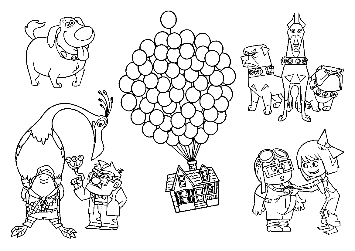 Clip Arts Related To : house up colouring pages. 