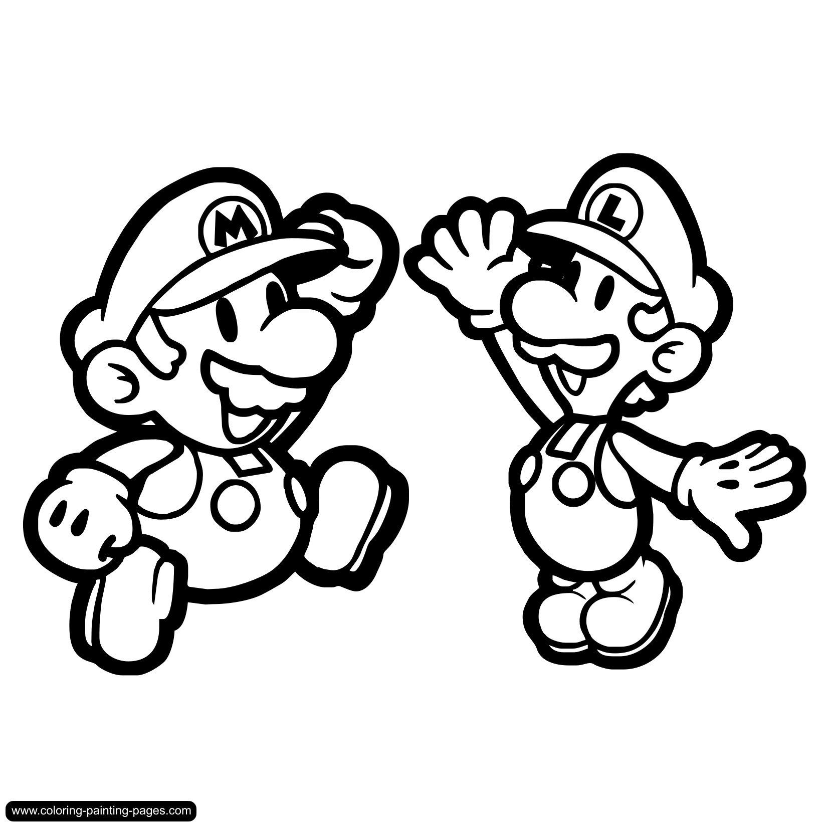 Mario Bros Coloring Page | Coloring Pages for Kids and for Adults
