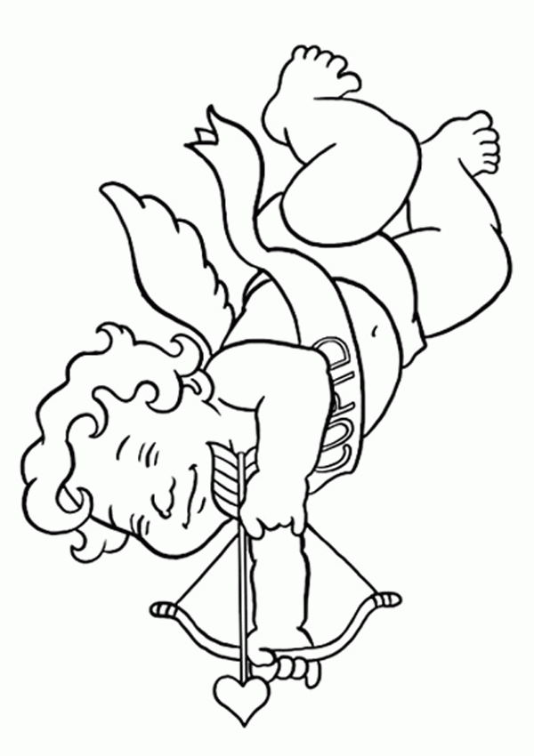 Best Photos of Simple Printable Coloring Pages Cupid - Baby Cupid