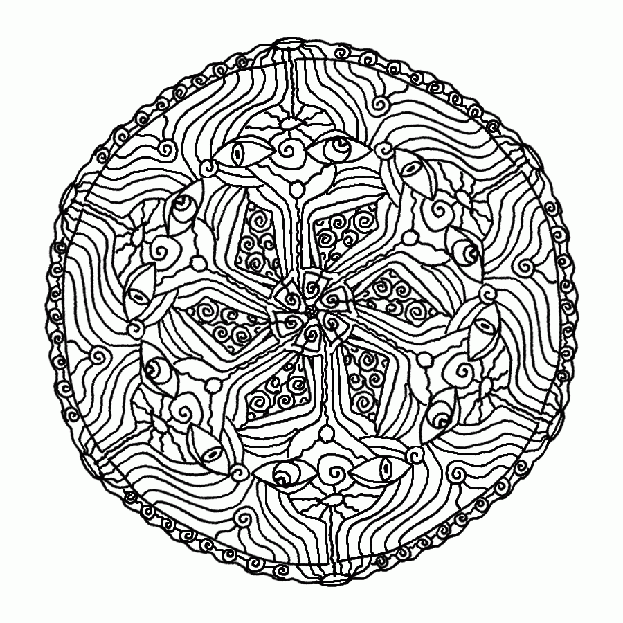 Free Mandala Intricate Flower | Coloring Pages For Adults To Print